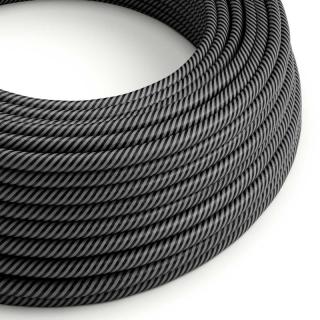 Textilní kabel se vzorem Vertigo Graphite and Black ERM38 Průřez: 2 x 0,75 mm