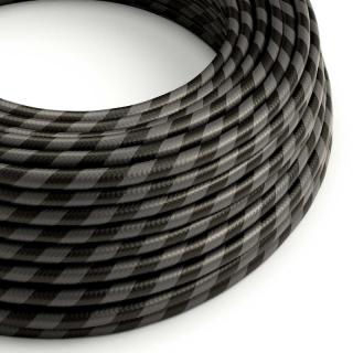 Textilní kabel se vzorem Vertigo Graphite and Black ERM54 Průřez: 2 x 0,75 mm