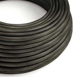 Textilní kabel se vzorem Vertigo Optical Black and Grey ERM67 Průřez: 2 x 0,75 mm