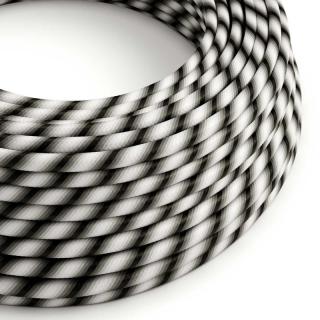 Textilní kabel se vzorem Vertigo Optical Grey ERM63 Průřez: 2 x 0,75 mm