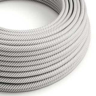 Textilní kabel se vzorem Vertigo White and Aluminum ERM46 Průřez: 2 x 0,75 mm