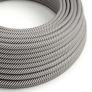 Textilní kabel se vzorem Vertigo White and Slate ERM37 Průřez: 2 x 0,75 mm