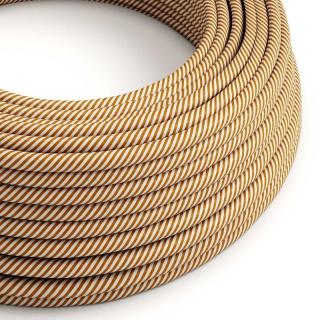 Textilní kabel se vzorem Vertigo White and Whiskey ERM49 Průřez: 2 x 0,75 mm