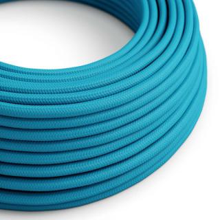 Tyrkysový textilní kabel Cyan Blue RM11 - lesklý Průřez: 2 x 0,75 mm