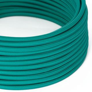 Tyrkysový textilní kabel Turquoise RM71 - lesklý Průřez: 2 x 0,75 mm