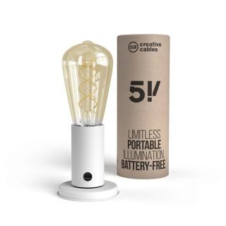 USB lampa SI! E27 5V se žárovkou ST64 1,3W v dárkovém balení Barva: matná bílá