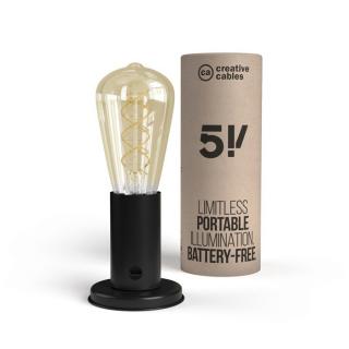 USB lampa SI! E27 5V se žárovkou ST64 1,3W v dárkovém balení Barva: matná černá