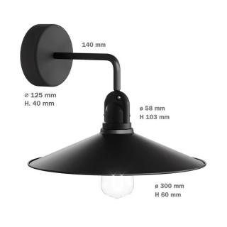 Venkovní nástěnné svítidlo Fermaluce EIVA Swing IP65 Barva: černá, Žárovka: bez žárovky