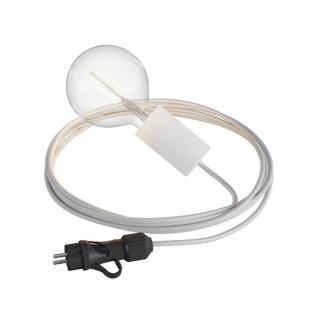 Venkovní objímka E27 do zásuvky EIVA Snake Elegant Barva: bílá, Žárovka: bez žárovky