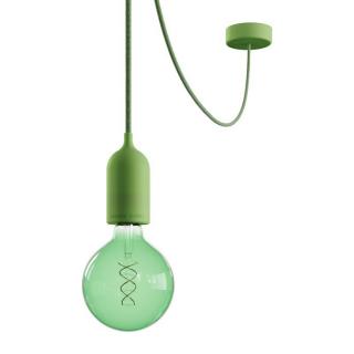 Venkovní závěsná objímka E27 s kabelem 5m EIVA Pastel Barva: světle zelená, Žárovka: se žárovkou