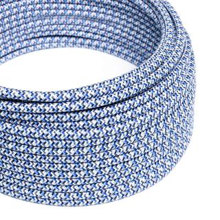 Vzorovaný textilní kabel Turquoise Pixel Palette RX03 Průřez: 2 x 0,75 mm