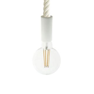 Závěsná objímka E27 s 3XL lanovým kabelem 1,2m Wood Longer Elegant Barva: bílá, Žárovka: bez žárovky
