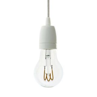 Závěsná objímka E27 s kabelem 1,2m Porcelain Color Barva: bílá, Žárovka: se žárovkou