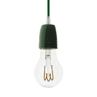 Závěsná objímka E27 s kabelem 1,2m Porcelain Color Barva: zelená, Žárovka: bez žárovky