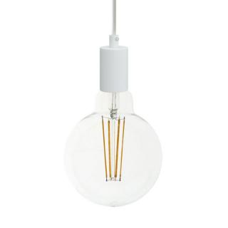 Závěsná objímka E27 s kabelem 1m Metal Elegant Barva: bílá, Žárovka: se žárovkou