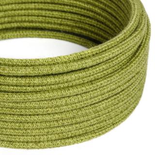 Zelený jutový opletený kabel Hay Green RN23 Průřez: 2 x 0,75 mm