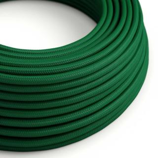 Zelený textilní kabel Forest Green RM21 - lesklý Průřez: 2 x 0,75 mm
