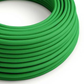 Zelený textilní kabel Grass Green RM06 - lesklý Průřez: 2 x 0,75 mm