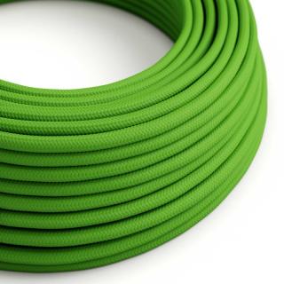 Zelený textilní kabel Lime Green RM18 - lesklý Průřez: 2 x 0,75 mm
