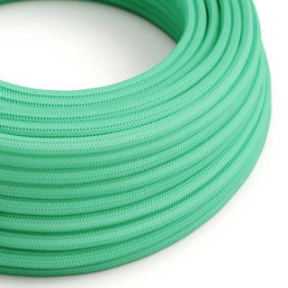 Zelený textilní kabel Opal Green RH69 - lesklý Průřez: 2 x 0,75 mm