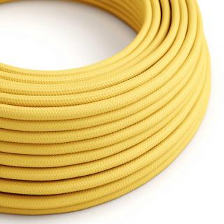 Žlutý textilní kabel Corn Yellow RM10 - lesklý Průřez: 2 x 0,75 mm