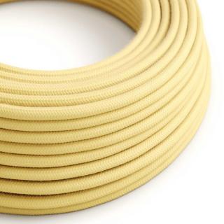 Žlutý textilní kabel Pastel Yellow RC10 - matný Průřez: 2 x 0,75 mm