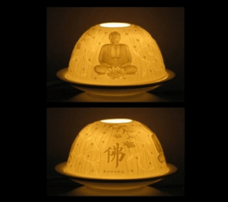 AngelStar Svícen meditující Buddha 11,5 x 7,8 cm