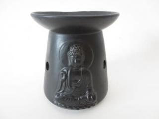 Aroma lampa černá s Buddhou 12 x 11 cm