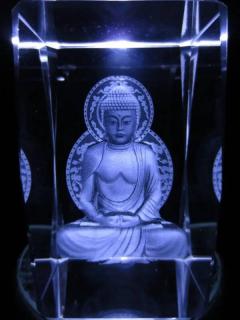 Krystal 3D Buddha 5 x 5 x 8 cm typ B