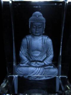 Krystal 3D Buddha 5 x 5 x 8 cm