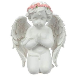 Puckator soška Anděl s věnečkem