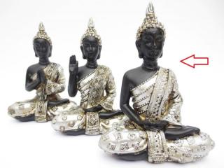 Soška Buddha stříbrný typ A 12 cm