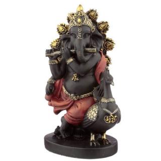 Soška Ganesh s pávem 20 cm