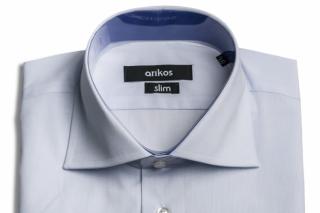 Bílá pánská košile s jemným modrým vzorem Velikost velikost 40 Velikost: velikost 40
