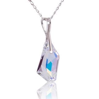 Náhrdelník De-Art s krystaly Aurore Boreale (Stříbrný náhrdelník s krystaly)