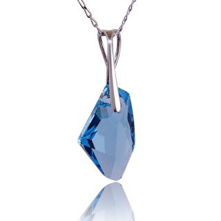 Náhrdelník Galactic s krystaly Aquamarine (Stříbrný náhrdelník s krystaly)