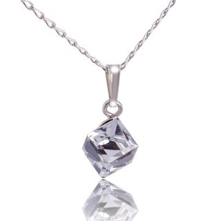 Náhrdelník Kostička Crystal (Stříbrný náhrdelník s krystalem)