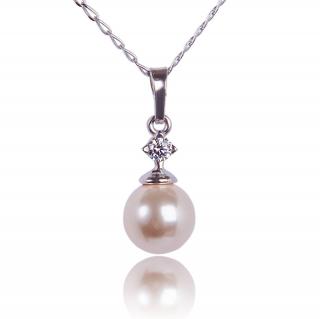 Náhrdelník Perla Cream Pearl (Stříbrný náhrdelník s perličkou)