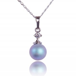Náhrdelník Perla Light Blue Pearl (Stříbrný náhrdelník s perličkou)