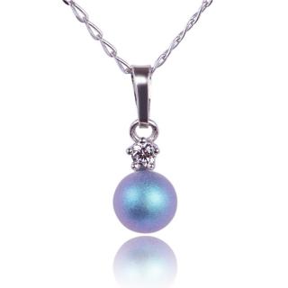 Náhrdelník Perla Light Blue Pearl (Stříbrný náhrdelník s perlou)
