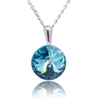 Náhrdelnik Rivoli s krystalem Light Turquoise (Stříbrný náhrdelník s krystalem)
