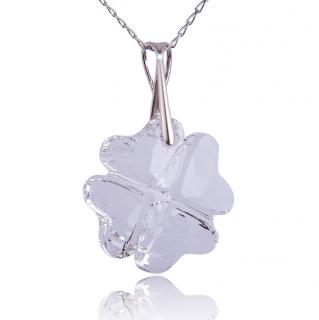 Náhrdelník s krystalem Clover Crystal (Stříbrný náhrdelník s krystalem)