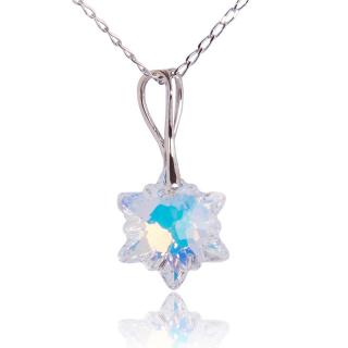 Náhrdelník s krystalem Edelweiss Aurore Boreale (Stříbrný náhrdelník s krystalem)