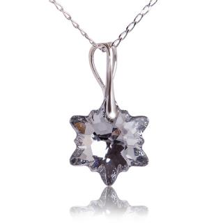 Náhrdelník s krystalem Edelweiss CALVSI (Stříbrný náhrdelník s krystalem)