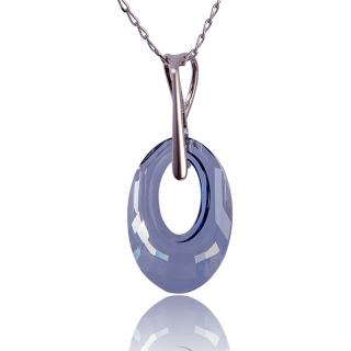 Náhrdelník s krystalem Helios Blue Shade (Stříbrný náhrdelník s krystalem)