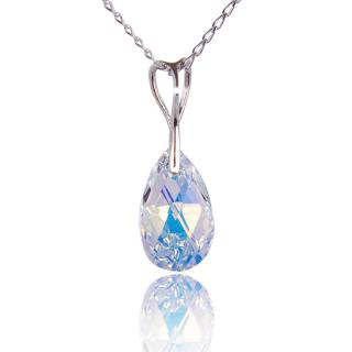 Náhrdelník s krystalem Kapka Aurore Boreale (Stříbrný náhrdelník s krystalem)
