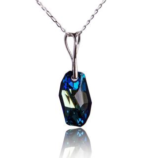 Náhrdelník s krystalem Meteor Bermuda Blue (Stříbrný náhrdelník s krystalem)