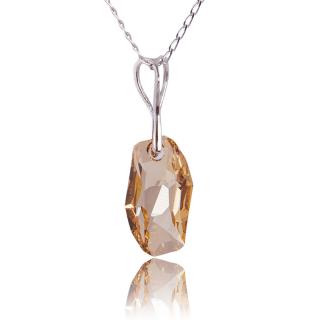 Náhrdelník s krystalem Meteor Golden Shadow  (Stříbrný náhrdelník s krystalem)
