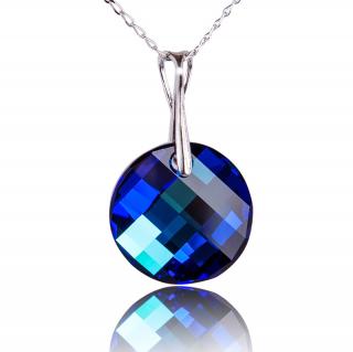 Náhrdelník s krystalem Twist Bermuda Blue (Stříbrný náhrdelník s krystalem)