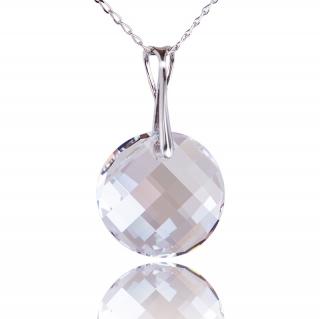 Náhrdelník s krystalem Twist Moonlight (Stříbrný náhrdelník s krystalem)